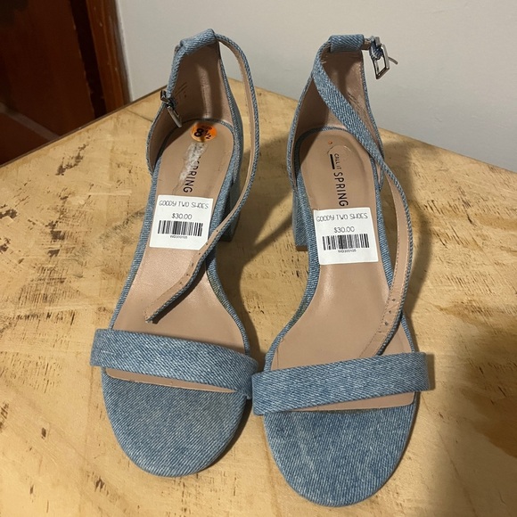 Call It Spring Shoes - Call It Spring Light Blue Denim Heels size 8.5